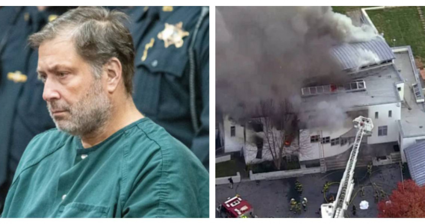 保羅．凱內羅出庭受審，右為發生命案的凱內羅一家豪宅。（／圖翻攝自New York Post、CBS12）