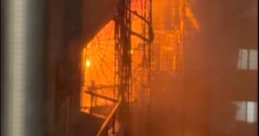 大安區昨晚發生火警。（圖／翻攝畫面）