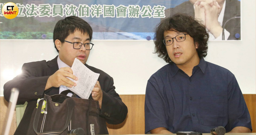 民進黨台北市長參選人沈伯洋。（圖／黃鵬杰攝）