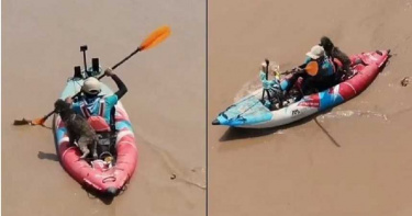 少年Pi是你?陽光型男攜1狗「漂流黃河40天」 還曾徒步越沙漠