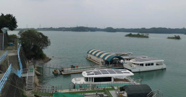 西南風帶來水氣，烏山頭水庫集水區單4日降雨量105釐米。（圖／中國時報劉秀芬攝）