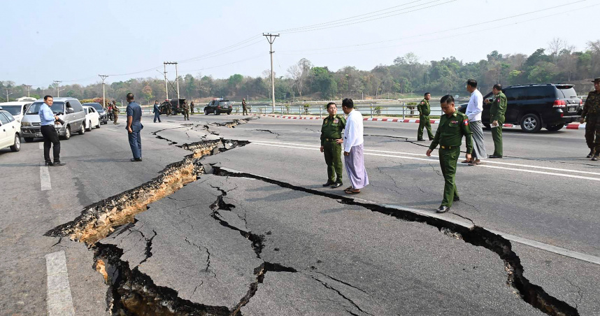 緬甸28日發生百年來最強地震。（圖／達志／美聯社）
