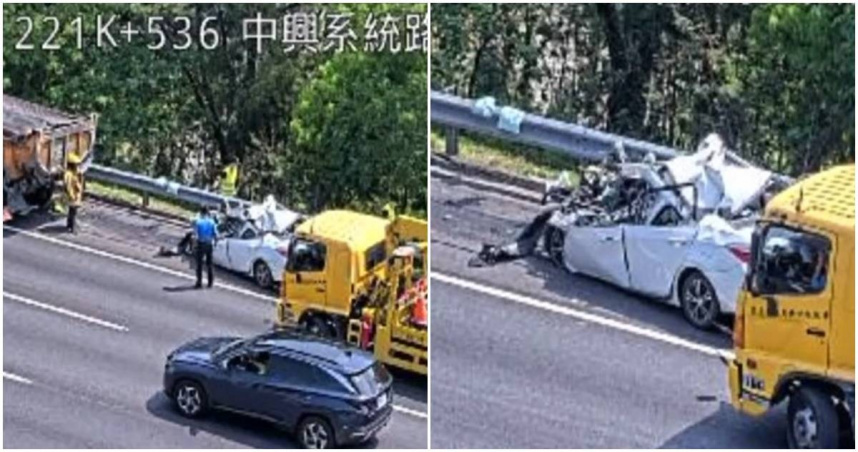 國3上午發生嚴重車禍。（圖／翻攝國道即時影像）