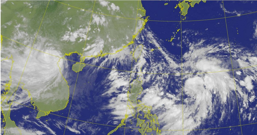 22日13:30發布的衛星雲圖。（圖／中央氣象署提供）