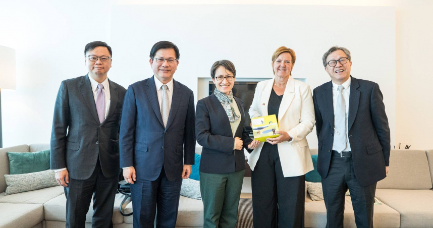 外交部長林佳龍陪同副總統蕭美琴出席IPAC高峰會。（圖／林佳龍臉書）