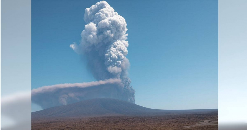 沉寂近1萬年至12萬年之久的「哈伊利古比火山」(Hayli Gubbi volcano)首次記錄到爆炸性噴發。(圖/翻攝自X平台/@theinformant_x)