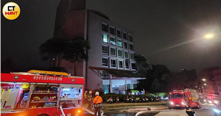 客家電視台3日凌晨2時許傳出火警事故。（圖／本刊攝影組）