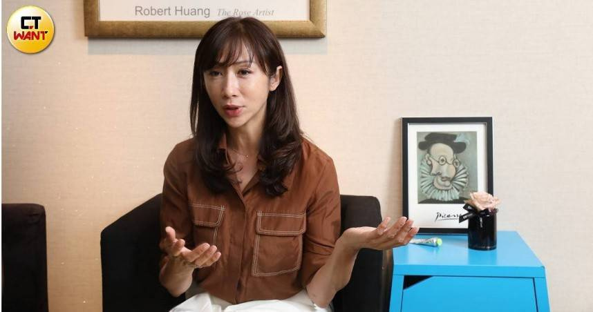 許淑華表示，蔣萬安把兩份調查混在一起，只挑對自己有利的結果來說，就是在模糊焦點、遮掩自己的施政成績。（圖／劉耿豪攝）