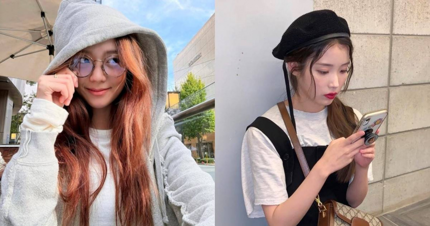 （圖／取自Jisoo IG、IU IG）