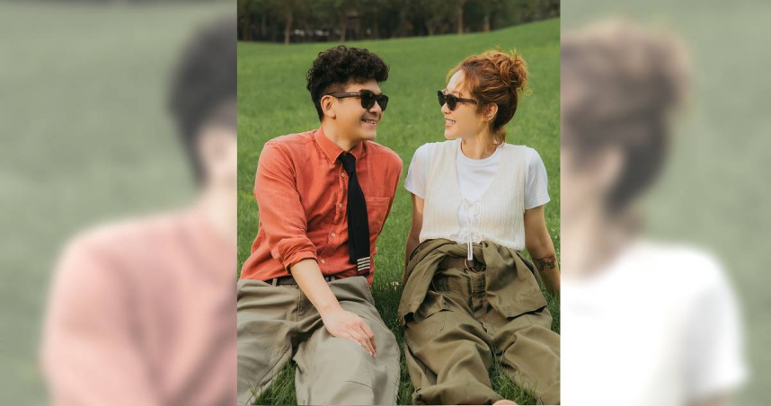 Gigi、史丹利出門墨鏡不離身。（圖／有魚娛樂提供）