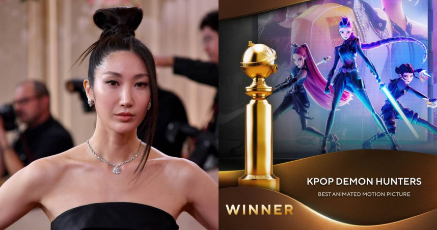 風靡全球的〈Golden〉拿下金球獎大獎。（圖／達志／美聯社、金球獎臉書）