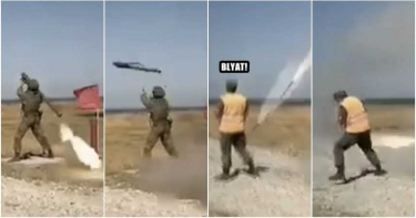 網瘋傳「士兵發射飛彈」衝向人群 驚悚畫面曝光