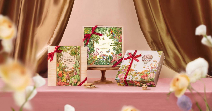 詩特莉提供喜餅與節慶手工餅乾等各種選擇，最近推出投名片抽機票活動。（圖／Aunt Stella詩特莉提供）