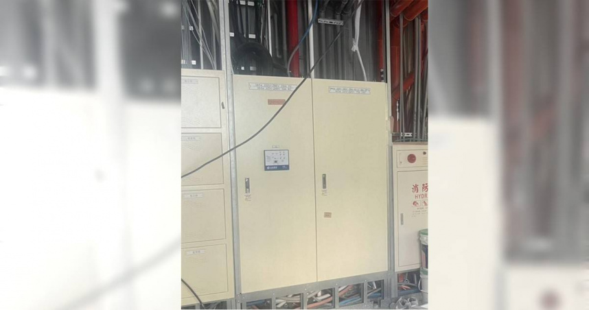 台中市西屯路2段一處工地7日下午發生工人墜落身亡意外。（圖／民眾提供）