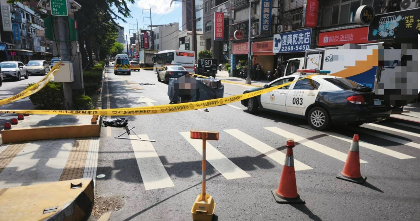 林姓男子駕駛大貨車轉彎時撞上陳姓行人，陳男頭部遭受重創、當場死亡，林男則被警方逮捕送辦。（圖／翻攝畫面）