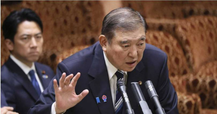 石破茂宣布辭去日本首相職務，強調為避免黨內分裂主動退位。（圖／達志／美聯社）