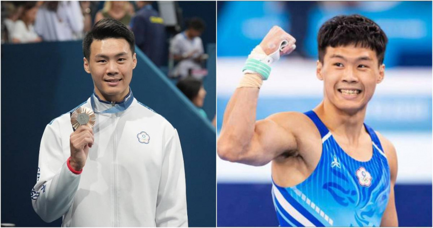 唐嘉鴻在巴黎體操世界盃單槓摘銅牌。（圖／翻攝臉書／唐嘉鴻）