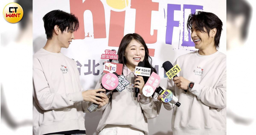 夏和熙（左起）、丫頭、森田都有養毛小孩。（圖／侯世駿攝）