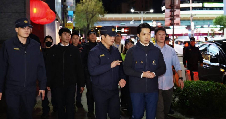 重要節日安全維護工作開跑，蔣萬安9日前往Sogo錢櫃視察。（圖／翻攝畫面）