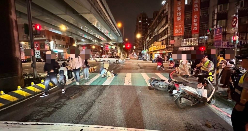 毒駕猴載妹撞等紅燈女騎士害骨折　警搜出喪屍菸彈逮人扣車