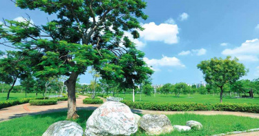 鳳山過埤子區段徵收區內，面積大約6.6公頃的鳳山公園，成為該區住戶的休憩要地。（圖／工商時報顏瑞田）