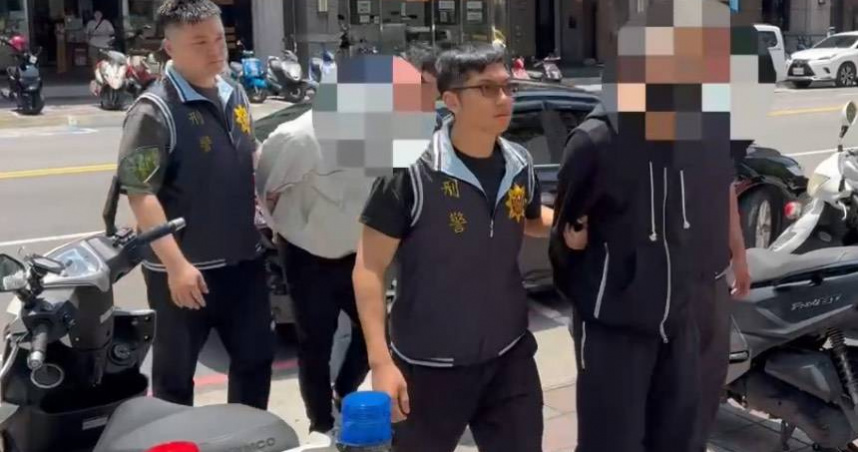 蘆洲槍擊案主謀及持刀同夥逃3天落網，帶返警局訊問中。（圖／翻攝畫面）