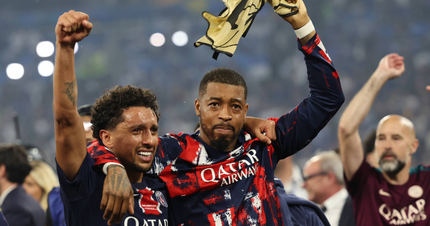 法甲豪門巴黎聖日耳曼（PSG）以壓倒性表現5：0完勝義甲強權國際米蘭。（圖／達志／美聯社）