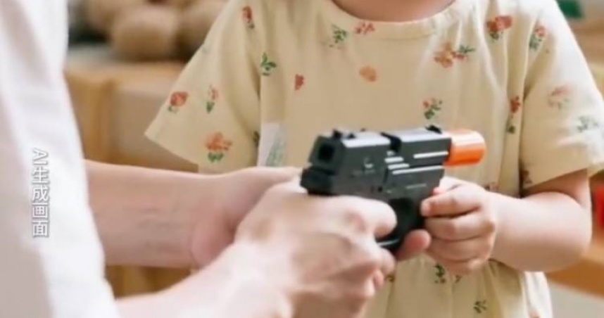 父母送女童的玩具槍子彈擊穿眼鏡片。（示意圖／微博）