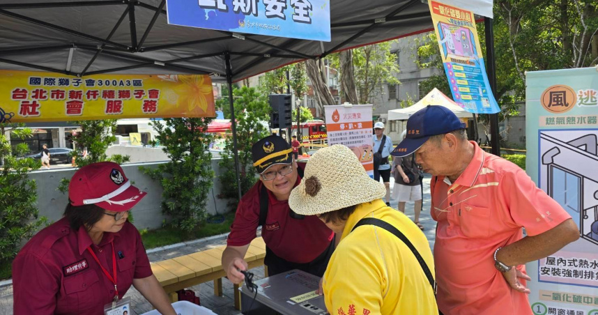 北市消防局9日與獅子會於振華公園舉辦防災訓練營。（圖／翻攝畫面）
