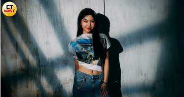 言芯從小就愛唱歌，有時還會被媽媽嫌唱歌太大聲。（圖／侯世駿攝）