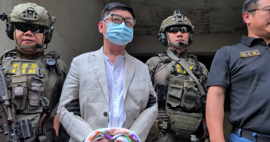 檢警發現天道盟與太陽聯盟成立多家投資公司試圖洗白金流，逮獲天道盟盟主曾盈富兄弟檔與太陽聯盟副盟主麥可等26人到案。(圖／林冠吟攝)