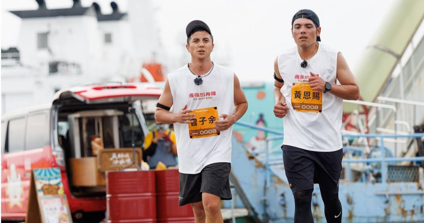 曾子余攜手前統一獅職棒選手黃恩賜出擊，參加男雙賽事。（圖／好看娛樂提供）