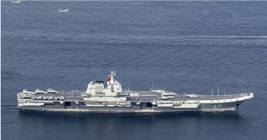 中國首艘國產航空母艦「山東艦」。（圖／達志／美聯社）