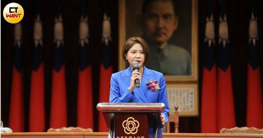 國民黨立委陳菁徽質疑，經濟部長龔明鑫出席莊競程政策說明會，是否涉及動用公務資源。（圖／周志龍攝）