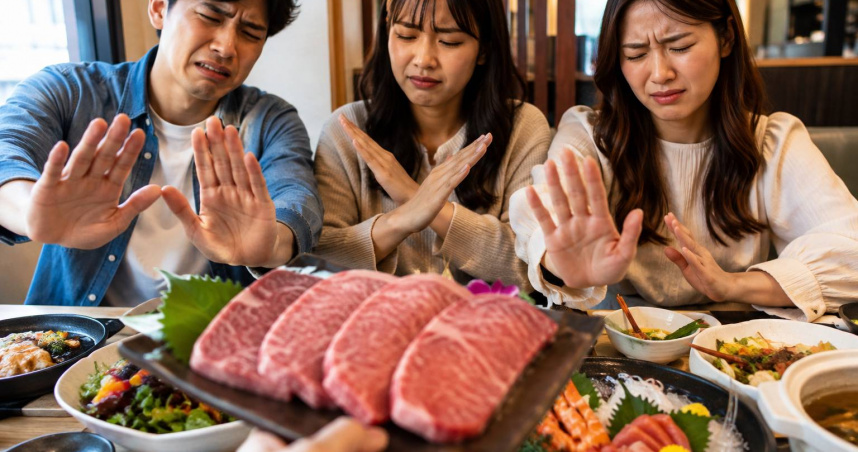 網友與朋友前往日本仙台，抵達後才知道旅伴分別不吃牛肉、不碰生食，另有人對蝦蟹貝類過敏。（示意圖／AI生成）