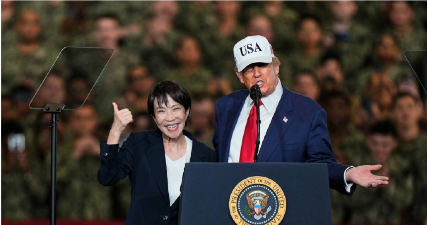 日本首相高市早苗（左）、美國總統川普。（圖／達志／美聯社）