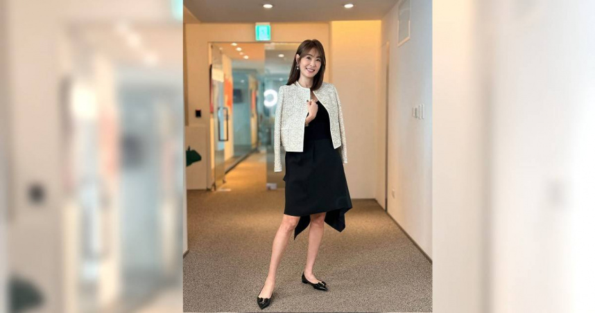 台北101董事長賈永婕赴立院備詢時的穿搭意外引發討論。（圖／翻攝自臉書，岳啟儒 一人份的勇氣）