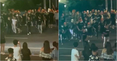大甲媽出巡0暴力破功!黑衣人追打鑾轎陣頭 彰化爆發第一場幹架