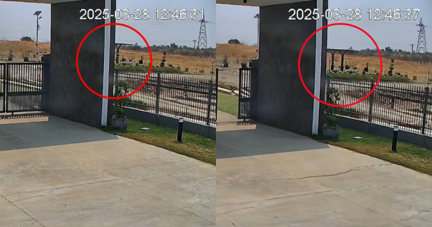 緬甸在今年3月28日發生了規模高達8.2級的超級大地震，監視器清楚記錄「大地位移」的畫面。（圖／FB／Htin Aung）