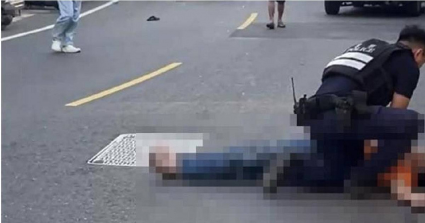 休旅車暴衝撞死夫傷妻。（ 圖／翻攝畫面）