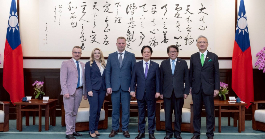 賴清德總統27日接見「歐洲議會議員訪台團」，感謝歐洲議會持續關注臺海和平穩定，為台灣發聲。（圖／總統府提供）