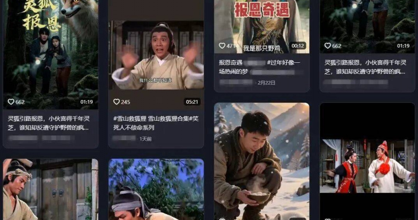 AI短劇《雪山救狐狸》爆紅，全網累積播放量突破50億。（圖／翻攝自央廣網）