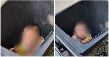 鬥前妻爆氣!正宮冷眼「扔2歲兒進垃圾桶」跑掉 他腳沾屎淚水汪汪不敢哭