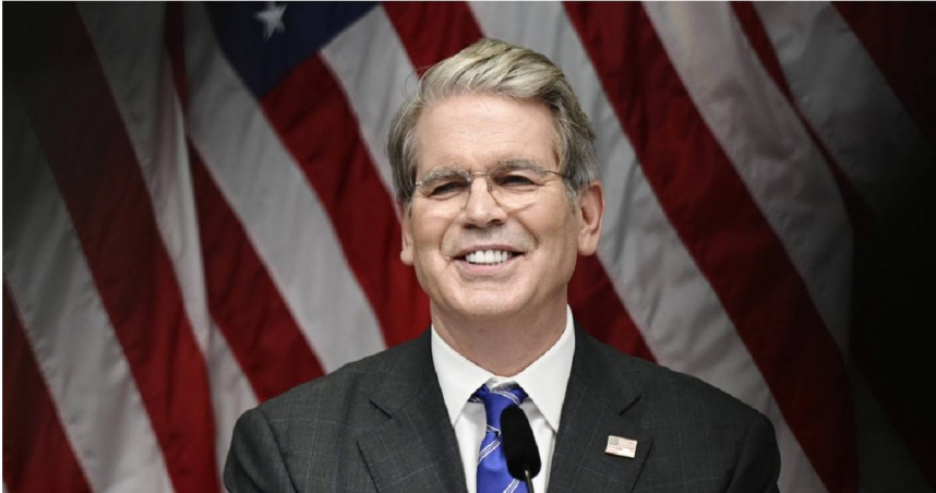 美國財長貝森特（Scott Bessent）。（圖／達志／美聯社）