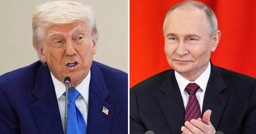 川普、普丁。（圖／達志／美聯社）