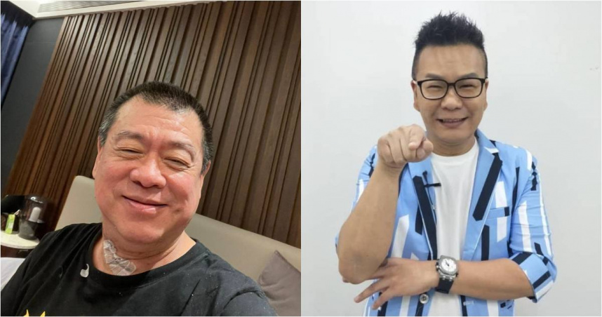 孫德榮（左）以自己罹癌經歷勉勵沈玉琳。（圖／翻攝臉書／孫腫來了）