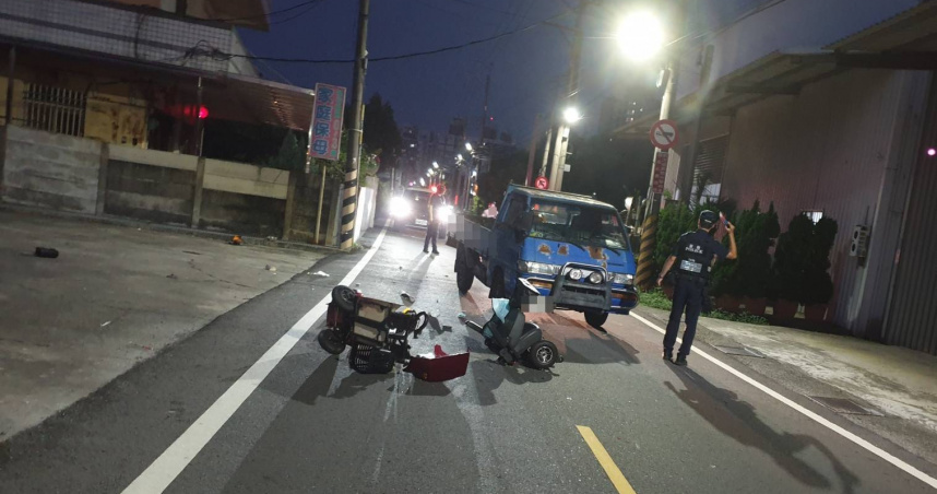 台中昨晚發生一起死亡車禍。（圖／翻攝畫面）