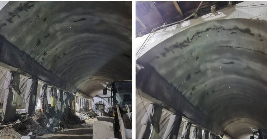 南韓首爾地鐵汝矣島站新安山線地下工程施工現場今天（18日）發生鋼筋坍塌事故。（圖／翻攝自臉書，韓國民主黨文振碩辦公室）