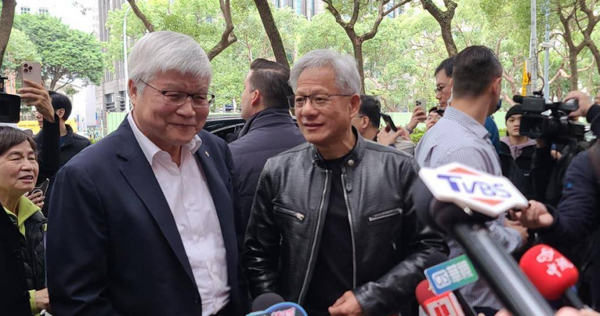 輝達執行長黃仁勳18日午宴台灣合作夥伴，台積電董長魏哲家到場。（圖／工商時報翁毓嵐）