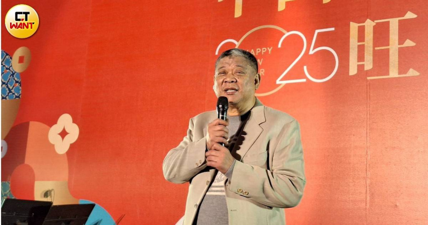 甲山林集團旺年會，董事長祝文宇表示，去年簽約金額高達1250億元，再創新高。（圖／林榮芳攝）